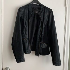 Faux Black Leather Jacket